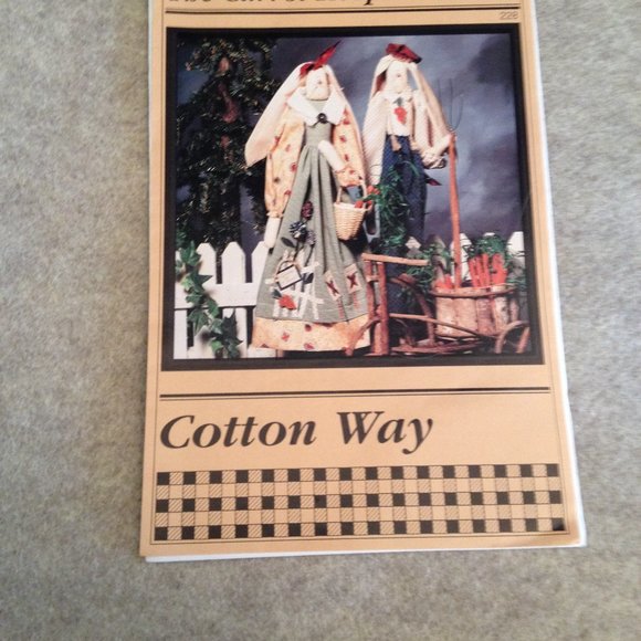 Fabric Doll Sewing Pattern Bundle Rag Doll Country Bunny Rabbit Carrots Stuffed - Picture 4 of 8